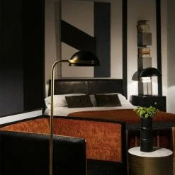 Thai Natura Lampadaires Lampadaire Doré Pied Marbre Abat Jour Noir 7 Thai Natura Lampadaires Lampadaire Doré Pied Marbre Abat Jour Noir -Lampadaires || Lustres || Guirlandes et décorations lumineuses Soldes lampadaire dore pied marbre abat jour noir 2