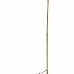 Thai Natura Lampadaires Lampadaire Doré Pied Marbre Abat Jour Noir