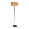 Decoratie Lampadaires Lampadaire Droit Métal Ambre Abat-jour Raphia H140cm -Lampadaires || Lustres || Guirlandes et décorations lumineuses Soldes lampadaire droit metal ambre abat jour raphia h140cm