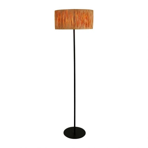 Decoratie Lampadaires Lampadaire Droit Métal Ambre Abat-jour Raphia H140cm 5 Decoratie Lampadaires Lampadaire Droit Métal Ambre Abat-jour Raphia H140cm – Image 3