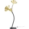 Kare Design Lampadaires Lampadaire En Acier 3 Abat-jours Feuilles Ginkgo Dorées H182