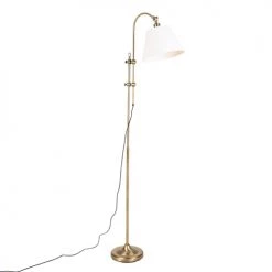 QAZQA Lampadaires Lampadaire En Acier Bronze -Lampadaires || Lustres || Guirlandes et décorations lumineuses Soldes lampadaire en acier bronze 13