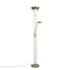 QAZQA Lampadaires Lampadaire En Acier Bronze
