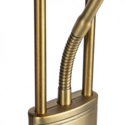 QAZQA Lampadaires Lampadaire En Acier Bronze -Lampadaires || Lustres || Guirlandes et décorations lumineuses Soldes lampadaire en acier bronze 27