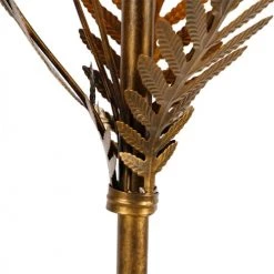 QAZQA Lampadaires Lampadaire En Acier Doré/laiton -Lampadaires || Lustres || Guirlandes et décorations lumineuses Soldes lampadaire en acier dore laiton 21