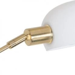 QAZQA Lampadaires Lampadaire En Acier Doré/laiton -Lampadaires || Lustres || Guirlandes et décorations lumineuses Soldes lampadaire en acier dore laiton 41