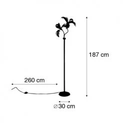 QAZQA Lampadaires Lampadaire En Acier Doré/laiton -Lampadaires || Lustres || Guirlandes et décorations lumineuses Soldes lampadaire en acier dore laiton 49