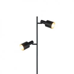 QAZQA Lampadaires Lampadaire En Acier Noir -Lampadaires || Lustres || Guirlandes et décorations lumineuses Soldes lampadaire en acier noir 101