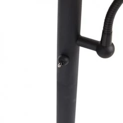 QAZQA Lampadaires Lampadaire En Acier Noir -Lampadaires || Lustres || Guirlandes et décorations lumineuses Soldes lampadaire en acier noir 104