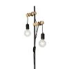 QAZQA Lampadaires Lampadaire En Acier Noir 1 QAZQA Lampadaires Lampadaire En Acier Noir -Lampadaires || Lustres || Guirlandes et décorations lumineuses Soldes lampadaire en acier noir 4