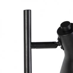 QAZQA Lampadaires Lampadaire En Acier Noir -Lampadaires || Lustres || Guirlandes et décorations lumineuses Soldes lampadaire en acier noir 48