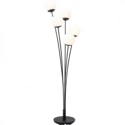 Kare Design Lampadaires Lampadaire En Acier Noir 5 Abat-jours En Verre H158 -Lampadaires || Lustres || Guirlandes et décorations lumineuses Soldes lampadaire en acier noir 5 abat jours en verre h158 3