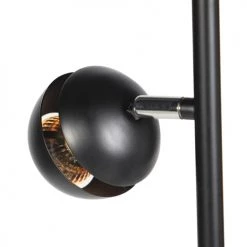 QAZQA Lampadaires Lampadaire En Acier Noir -Lampadaires || Lustres || Guirlandes et décorations lumineuses Soldes lampadaire en acier noir 73