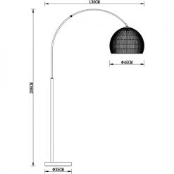 Keria Lampadaires Lampadaire En Bamboo Argente -Lampadaires || Lustres || Guirlandes et décorations lumineuses Soldes lampadaire en bamboo argente 2