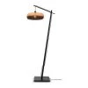 Good & Mojo Lampadaires Lampadaire En Bambou Abat-jour En Bambou Naturel/noir, H. 176cm -Lampadaires || Lustres || Guirlandes et décorations lumineuses Soldes lampadaire en bambou abat jour en bambou naturel noir h 176cm
