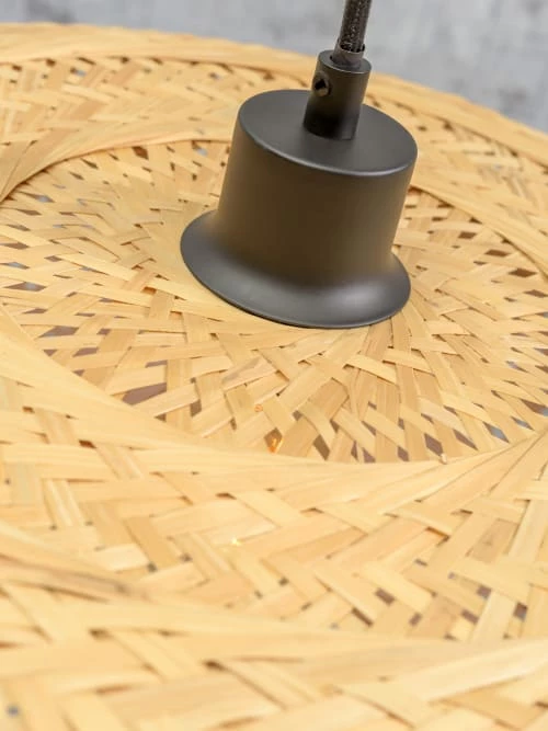 Good & Mojo Lampadaires Lampadaire En Bambou Abat-jour En Bambou Naturel/noir, H. 176cm 6 Good & Mojo Lampadaires Lampadaire En Bambou Abat-jour En Bambou Naturel/noir, H. 176cm – Image 4