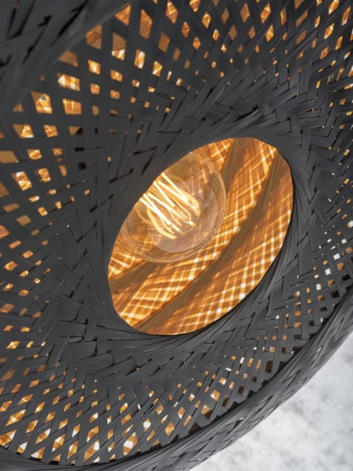 Good & Mojo Lampadaires Lampadaire En Bambou Abat-jour En Bambou Naturel/noir, H. 176cm 7 Good & Mojo Lampadaires Lampadaire En Bambou Abat-jour En Bambou Naturel/noir, H. 176cm – Image 5