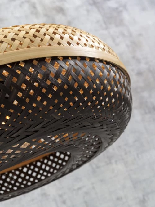 Good & Mojo Lampadaires Lampadaire En Bambou Abat-jour En Bambou Naturel/noir, H. 176cm 8 Good & Mojo Lampadaires Lampadaire En Bambou Abat-jour En Bambou Naturel/noir, H. 176cm – Image 6