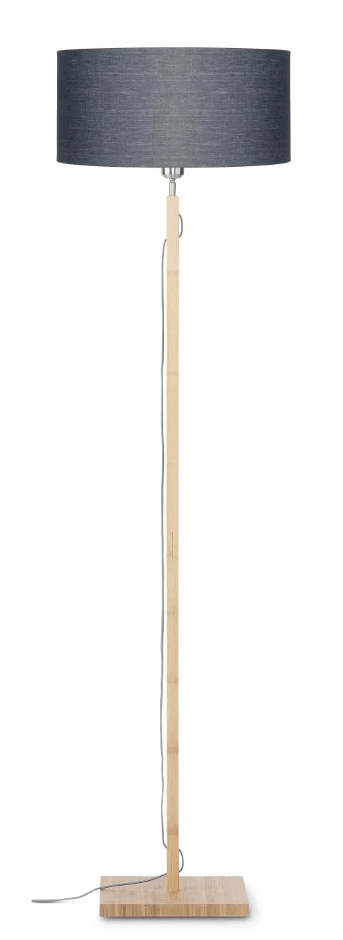 Good & Mojo Lampadaires Lampadaire En Bambou Abat-jour En Lin Gris Foncé, H. 167cm 3 Good & Mojo Lampadaires Lampadaire En Bambou Abat-jour En Lin Gris Foncé, H. 167cm