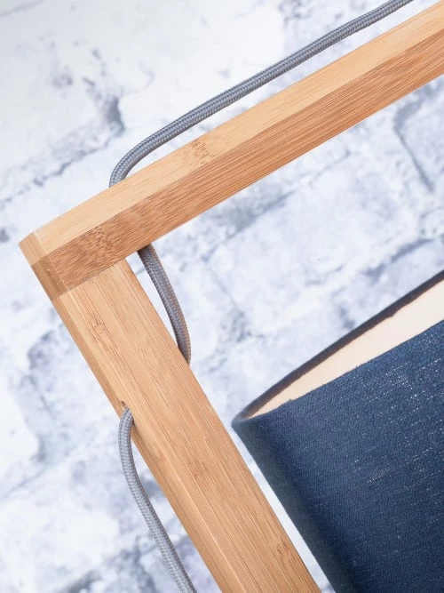 Good & Mojo Lampadaires Lampadaire En Bambou Abat-jour En Lin Gris Foncé, H. 174cm 8 Good & Mojo Lampadaires Lampadaire En Bambou Abat-jour En Lin Gris Foncé, H. 174cm – Image 6