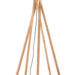 Good & Mojo Lampadaires Lampadaire En Bambou Abat-jour En Lin Vert Forêt, H. 160cm -Lampadaires || Lustres || Guirlandes et décorations lumineuses Soldes lampadaire en bambou abat jour en lin vert foret h 160cm 5