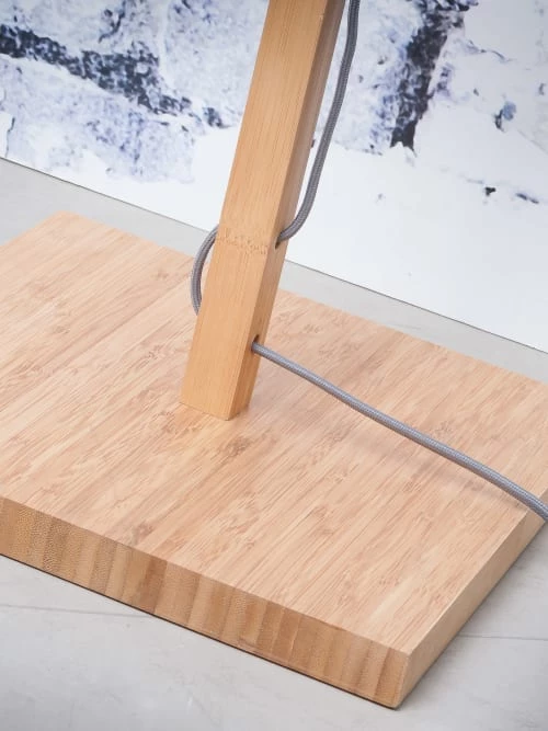 Good & Mojo Lampadaires Lampadaire En Bambou Abat-jour En Lin Vert Forêt, H. 167cm 3 Good & Mojo Lampadaires Lampadaire En Bambou Abat-jour En Lin Vert Forêt, H. 167cm