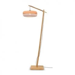 Good & Mojo Lampadaires Lampadaire En Bambou Blanc H176cm
