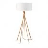 Good & Mojo Lampadaires Lampadaire En Bambou Et Lin Blanc H160cm -Lampadaires || Lustres || Guirlandes et décorations lumineuses Soldes lampadaire en bambou et lin blanc h160cm