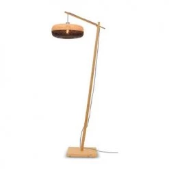 Good & Mojo Lampadaires Lampadaire En Bambou Noir H176cm