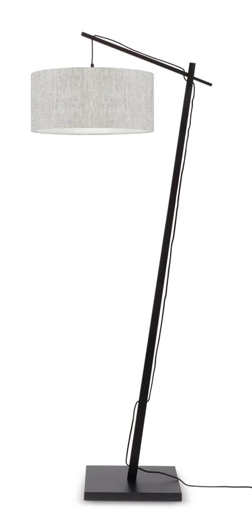Good & Mojo Lampadaires Lampadaire En Bambou Noir/lin H176cm 3 Good & Mojo Lampadaires Lampadaire En Bambou Noir/lin H176cm