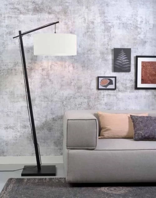 Good & Mojo Lampadaires Lampadaire En Bambou Noir/lin H176cm 4 Good & Mojo Lampadaires Lampadaire En Bambou Noir/lin H176cm – Image 2