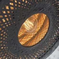 Good & Mojo Lampadaires Lampadaire En Bambou Noir/naturel, H. 176cm -Lampadaires || Lustres || Guirlandes et décorations lumineuses Soldes lampadaire en bambou noir naturel h 176cm 8