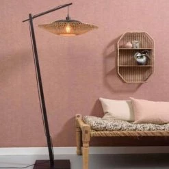 Good & Mojo Lampadaires Lampadaire En Bambou Noir Suspendu H176cm -Lampadaires || Lustres || Guirlandes et décorations lumineuses Soldes lampadaire en bambou noir suspendu h176cm 1