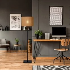 Lucide Lampadaires Lampadaire En Bois -Lampadaires || Lustres || Guirlandes et décorations lumineuses Soldes lampadaire en bois 9