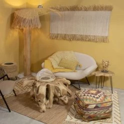 Now’s Home Lampadaires Lampadaire En Bois D'acajou Et Abat Jour -Lampadaires || Lustres || Guirlandes et décorations lumineuses Soldes lampadaire en bois d acajou et abat jour 1