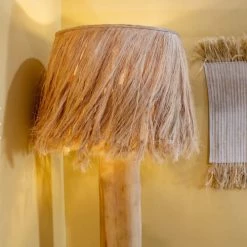 Now’s Home Lampadaires Lampadaire En Bois D'acajou Et Abat Jour -Lampadaires || Lustres || Guirlandes et décorations lumineuses Soldes lampadaire en bois d acajou et abat jour 2