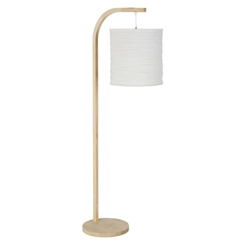 Maisons Du Monde Lampadaires Lampadaire En Bois D'ailante Beige Et Abat-jour En Tissu Blanc H169 3 Maisons Du Monde Lampadaires Lampadaire En Bois D'ailante Beige Et Abat-jour En Tissu Blanc H169