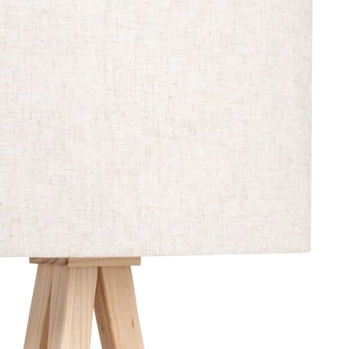 Maisons Du Monde Lampadaires Lampadaire En Bois De Pin Beige Et Abat-jour En Lin Recyclé H149 4 Maisons Du Monde Lampadaires Lampadaire En Bois De Pin Beige Et Abat-jour En Lin Recyclé H149 – Image 2