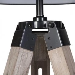 QAZQA Lampadaires Lampadaire En Bois Marron -Lampadaires || Lustres || Guirlandes et décorations lumineuses Soldes lampadaire en bois marron 10