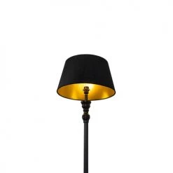 QAZQA Lampadaires Lampadaire En Bois Noir -Lampadaires || Lustres || Guirlandes et décorations lumineuses Soldes lampadaire en bois noir 3