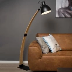 Lucide Lampadaires Lampadaire En Bois Noir -Lampadaires || Lustres || Guirlandes et décorations lumineuses Soldes lampadaire en bois noir 7
