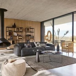 Maisons Du Monde Lampadaires Lampadaire En Fibre Végétale Et Métal Noir H65 -Lampadaires || Lustres || Guirlandes et décorations lumineuses Soldes lampadaire en fibre vegetale et metal noir h65 1000 12 33 210404 4