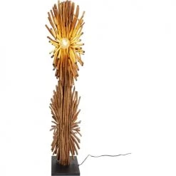 Kare Design Lampadaires Lampadaire En Hévéa Massif Et Acier H150 -Lampadaires || Lustres || Guirlandes et décorations lumineuses Soldes lampadaire en hevea massif et acier h150 4