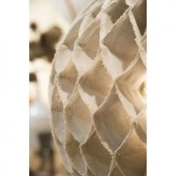 Now’s Home Lampadaires Lampadaire En Lin Taupe Pied En Teck H163 -Lampadaires || Lustres || Guirlandes et décorations lumineuses Soldes lampadaire en lin taupe pied en teck h163 4