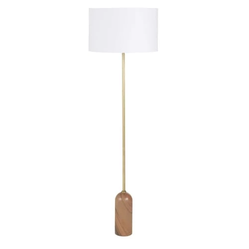 Maisons Du Monde Lampadaires Lampadaire En Marbre Rose Et Métal Doré, Abat-jour En Coton Blanc H156 3 Maisons Du Monde Lampadaires Lampadaire En Marbre Rose Et Métal Doré, Abat-jour En Coton Blanc H156