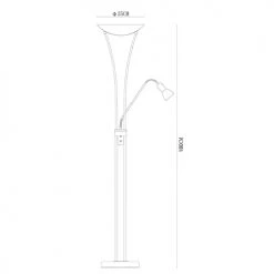 Keria Lampadaires Lampadaire En Métal Argenté -Lampadaires || Lustres || Guirlandes et décorations lumineuses Soldes lampadaire en metal argente 16