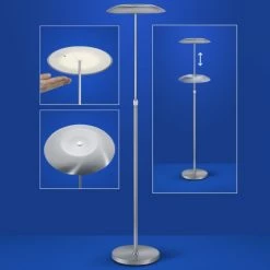 B-Leuchten Lampadaires Lampadaire En Métal Argente -Lampadaires || Lustres || Guirlandes et décorations lumineuses Soldes lampadaire en metal argente 24