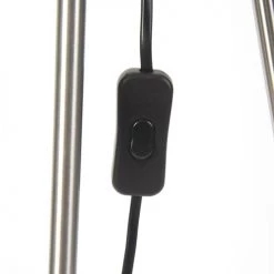 QAZQA Lampadaires Lampadaire En Métal Blanc -Lampadaires || Lustres || Guirlandes et décorations lumineuses Soldes lampadaire en metal blanc 5