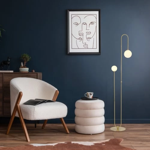 Keria Lampadaires Lampadaire En Métal Doré 4 Keria Lampadaires Lampadaire En Métal Doré – Image 2