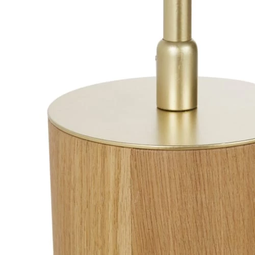 Maisons Du Monde Lampadaires Lampadaire En Métal Doré, Chêne Et 3 Globes En Verre H160 4 Maisons Du Monde Lampadaires Lampadaire En Métal Doré, Chêne Et 3 Globes En Verre H160 – Image 2